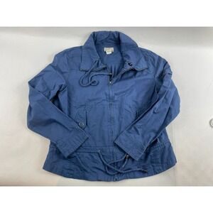 Paradise Shores Jacket, Women's Size Large, Blue, Full Zip, Pockets